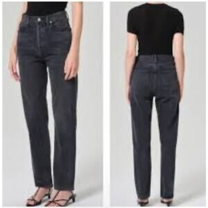 AGOLDE 90's Pinch High Rise Straight Leg Jeans Black Women's Size 26 (28x29)